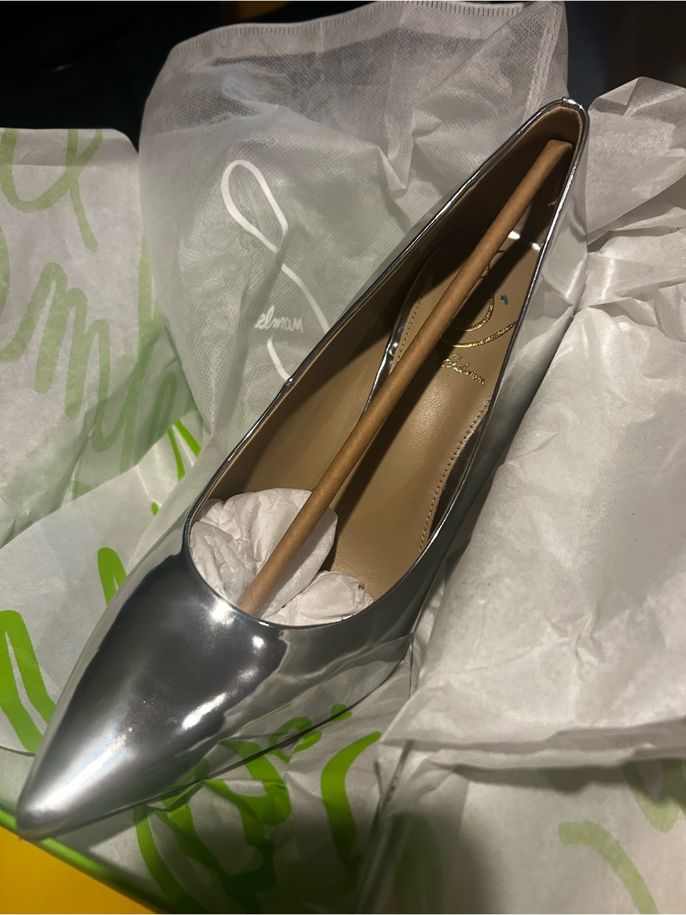 Sam Edleman Silver Pointed-Toe Stiletto Pump - Women - Picture 7 of 7